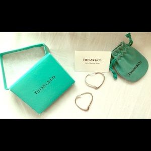 Elegant Tiffany Elsa Peretti Open Heart Earrings